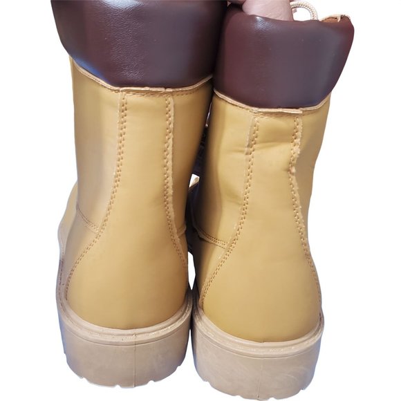 rue21 Camel Combats Lace boots Sz 9 New - Picture 8 of 15